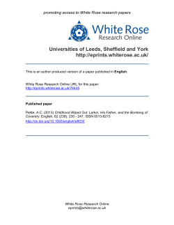Universities of Leeds, Sheffield and York http://eprints.whiterose.ac.uk/