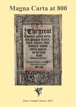 Magna Carta - The Inner Temple Library