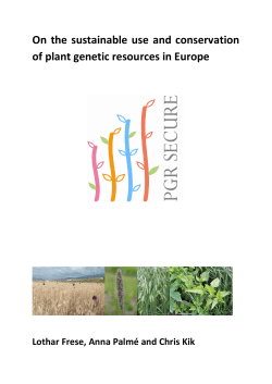 On the sustainable use and conservation of plant genetic resources
