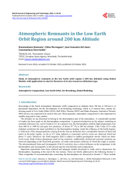 Atmospheric Remnants in the Low Earth Orbit Region around 200