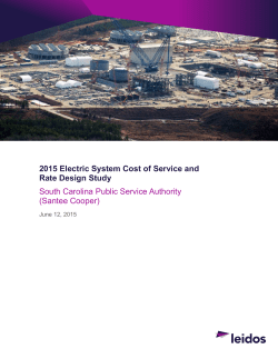 2015 Electric System Cost of Service and Rate Design Study