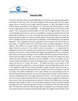 Populism DBQ