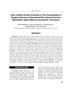 The Egyptian Journal of - Egyptian Journal of Neurology Psychiatry