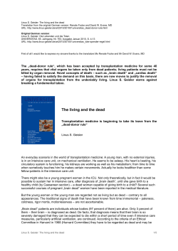 Linus S. Geisler: The living and the dead