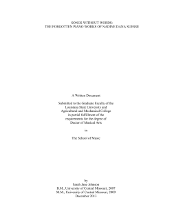 SONGS WITHOUT WORDS - Louisiana State University