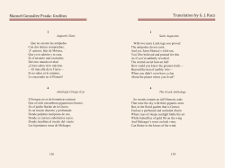 Manuel González Prada: Grafitos Translation by G. J. Racz