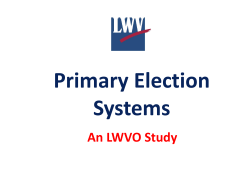 Primary Election Systems