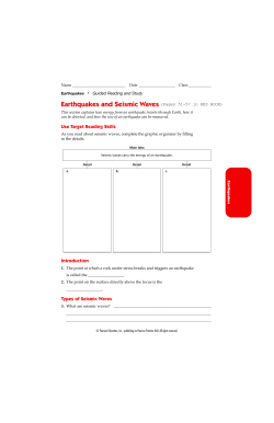 Earthquakes and Seismic Waves