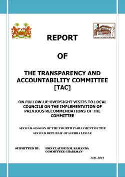 report of - Parliament of Sierra Leone