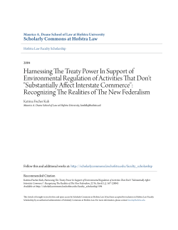 Harnessing The Treaty Power In Support of Environmental