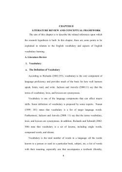 CHAPTER II LITERATURE REVIEW AND CONCEPTUAL