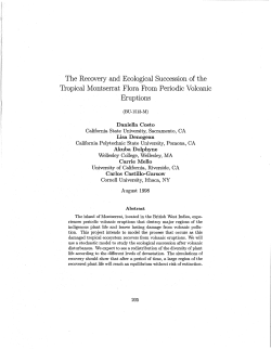 The Recovery and Ecological Succession of the Tropical Montserrat