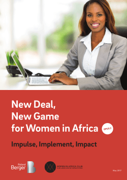 New Deal, New Game for Women in Africa