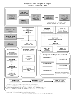 Computer Game Design B.S. Degree 2015
