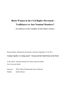 Black Women in the Civil Rights Movement: Trailblazers or Just