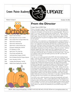 Update 10-24-16 - Crown Pointe Academy