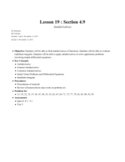 Lesson 19 : Section 4.9