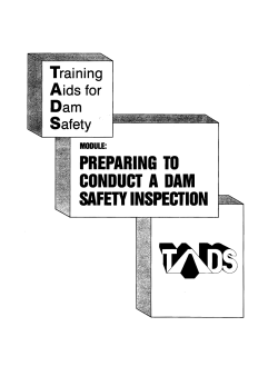 Preparing to Conduct a Dam Safety Inspection [open pdf