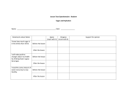 Lesson Two Materials - Healthy Living...for life!