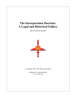 The Incorporation Doctrine: A Legal and