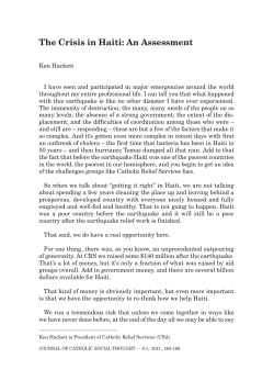 The Crisis in Haiti: An Assessment