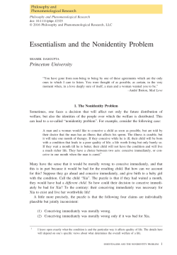 Essentialism and the Nonidentity Problem