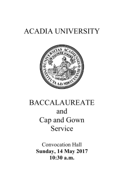 Here - Convocation - Acadia University