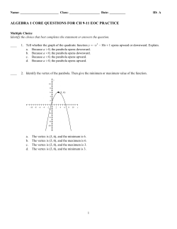 ALG 1 Core Questions For Ch. 9