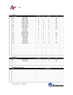 Joueurs Gardiens Membres du personnel