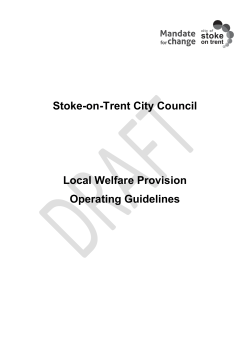 Stoke-on-Trent City Council Local Welfare Provision Operating