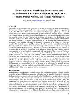 Determination of Porosity for Core Samples