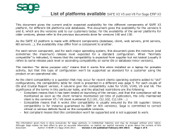 Platforms for SAFE X3
