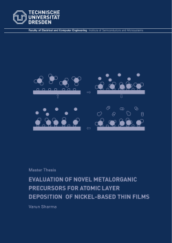 evaluation of novel metalorganic precursors for atomic