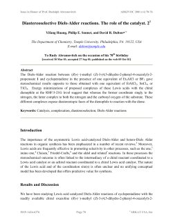 Diastereoselective Diels-Alder reactions. The role of the