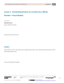 Lesson 1: Interpreting Division of a Fraction by a Whole Number