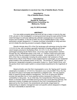 Municipal adaptation to sea-level rise: City of Satellite Beach, Florida