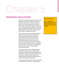 Input Measures Labour and Capital