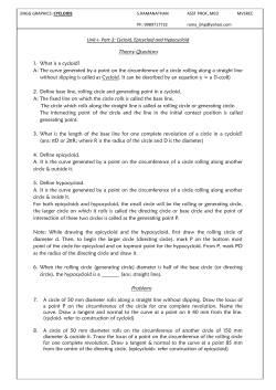 Cycloidal Curves_ Question Bank