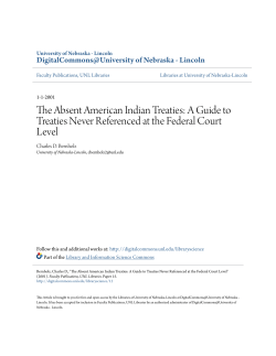 The Absent American Indian Treaties
