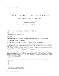 The flow of money, production factors and goods