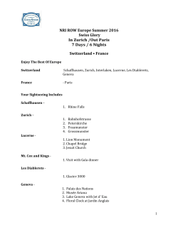 NRI ROW Europe Summer 2016 Swiss Glory In