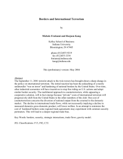 Borders and International Terrorism