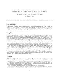 Introduction to modeling cinder cones in SE Idaho - BYU