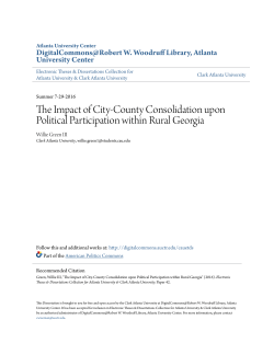 The Impact of City-County Consolidation upon Political Participation