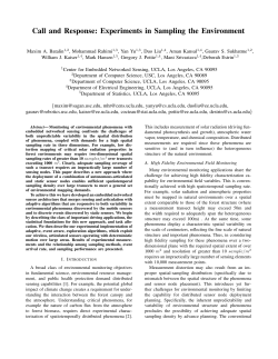 Call and Response: Experiments in Sampling the