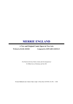 merrie england - St David`s Players