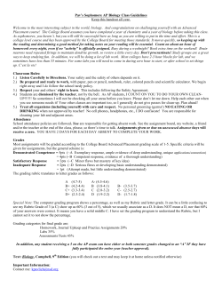 AP Bio Syllabus