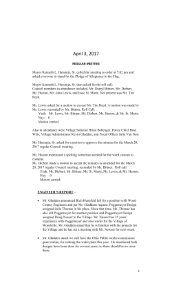 March 20, 2017 - Village of Genoa