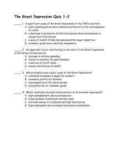 The Great Depression Quiz 1-2