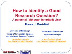 03 How To Identify a Good Research Question